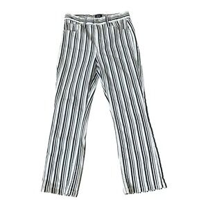 Urban Outfitters BDG Black & White Stripe Kick Flare Jeans Women Sz 26 Mod Retro